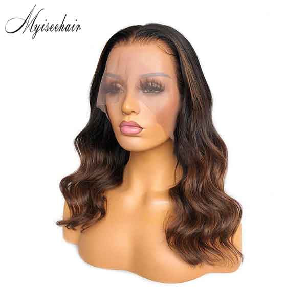   Myiseehair Brazilian Virgin Human Hair Wigs Ombre Color Body Wave 360 Lace Wig  ISEE92