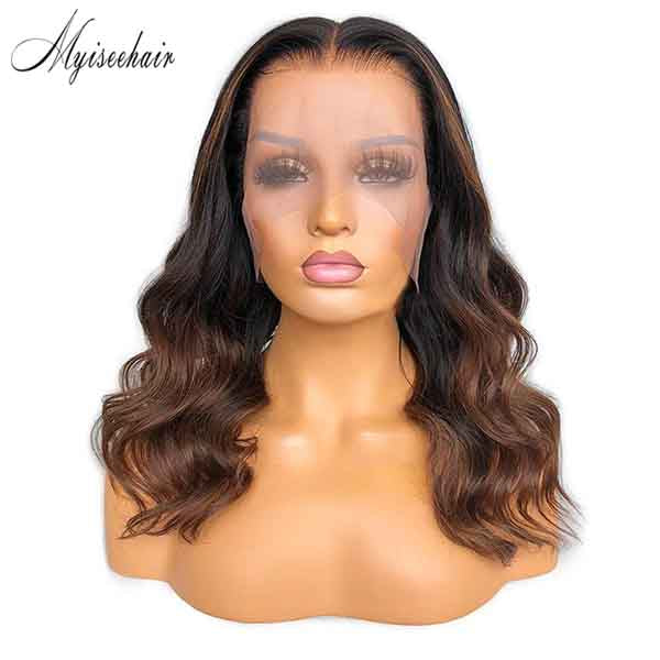   Myiseehair Brazilian Virgin Human Hair Wigs Ombre Color Body Wave 360 Lace Wig  ISEE92