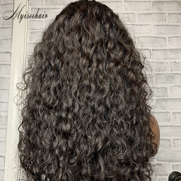 MYISEEHAIR Deep Wave Virgin Human Hair Pre-Plucked 360 Lace Wigs ISEE72