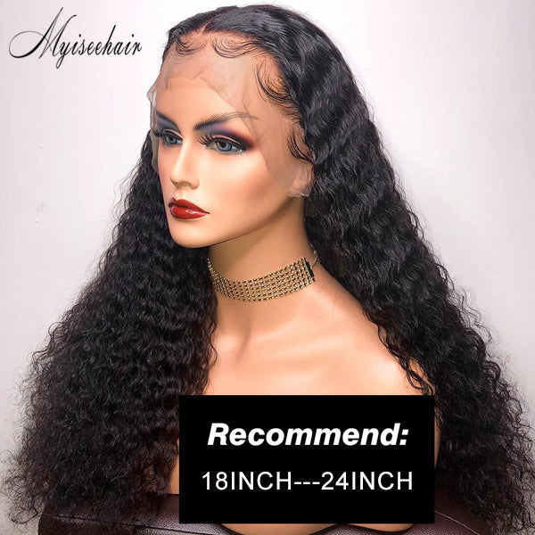 HD LACE CURLY VIRGIN HUMAN HAIR WIGS PRE PLUCKED 360 LACE WIG WITH BABY HAIR ISEE14