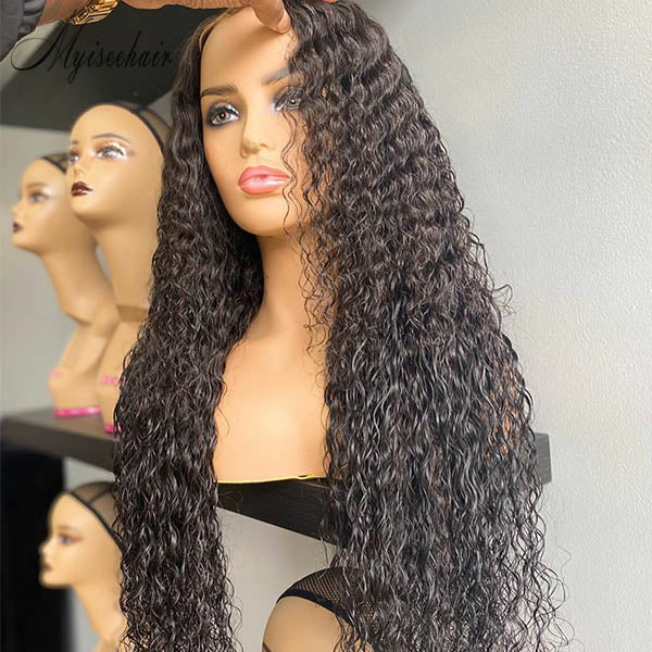 MYISEEHAIR BLACK COLOR 150% DENSITY 360 GLUELESS FRONTAL LACE WIG ISEE52 