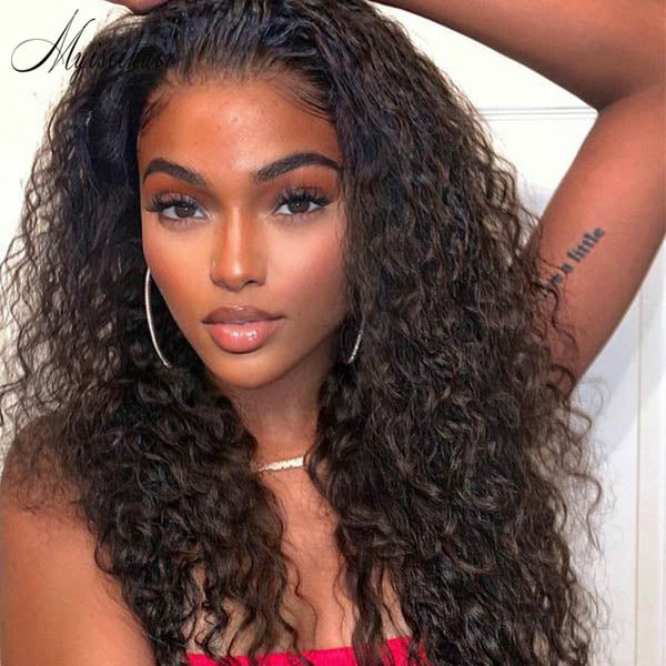 MYISEEHAIR GLUELLESS CURLY HUMAN HAIR THICK 360 WIG WITH HD LACE ISEE54 