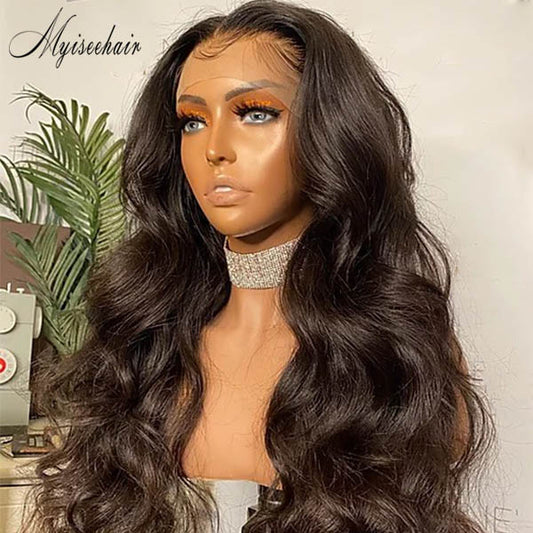 MYISEEHAIR HUMAN HAIR BODY WAVE 180% DENSITY 360 LACE FRONTAL WIG ISEE60 