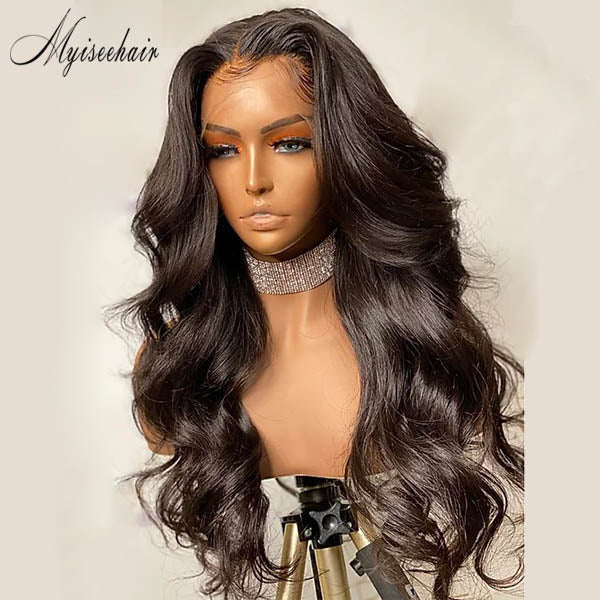 MYISEEHAIR HUMAN HAIR BODY WAVE 180% DENSITY 360 LACE FRONTAL WIG ISEE60 