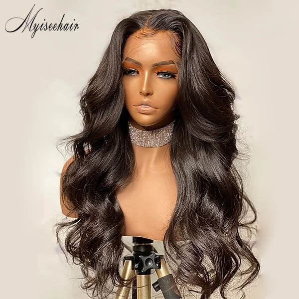 MYISEEHAIR HUMAN HAIR BODY WAVE 180% DENSITY 360 LACE FRONTAL WIG ISEE60 