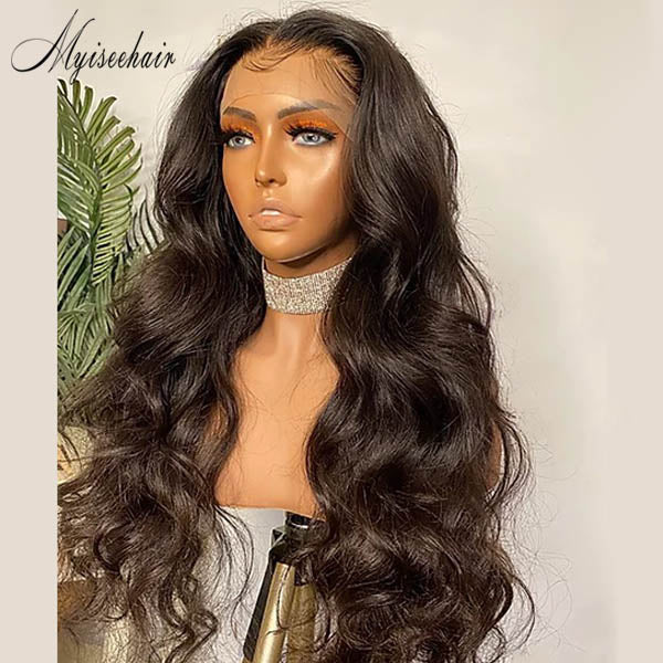MYISEEHAIR HUMAN HAIR BODY WAVE 180% DENSITY 360 LACE FRONTAL WIG ISEE60 