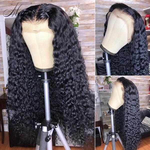 MYISEEHAIR NORA HUMAN HAIR CURLY LACE FRONT WIG NATURAL COLOR FAKE SCALP  ISEE100