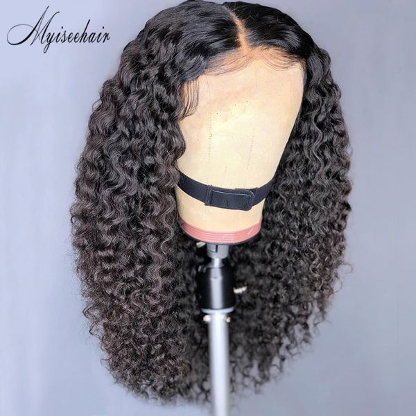 MYISEEHAIR SHORT LENGTH HUMAN HAIR DEEP WAVE 360 LACE WIG PRE PLUCKED ISEE15