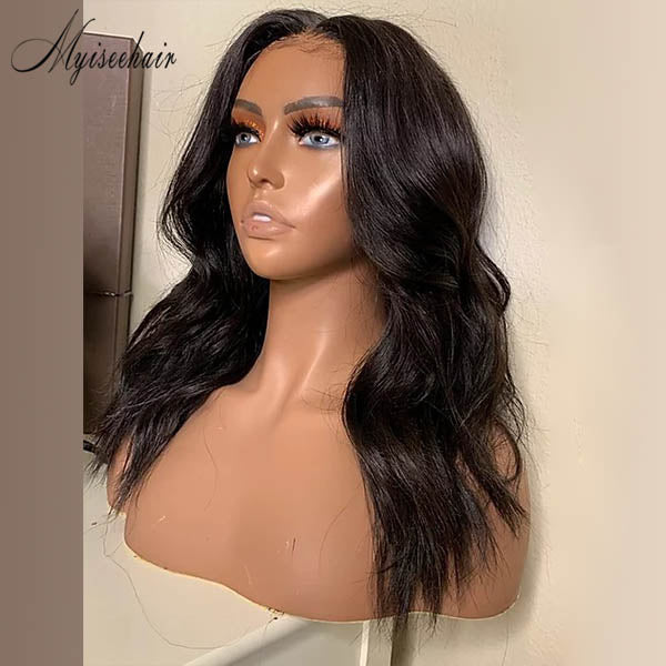 MYISEEHAIR SHORT WAVY HAIR 360 WIG WITH HIGHPONYTAIL ISEE62 