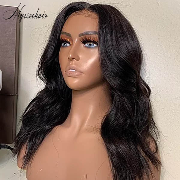 MYISEEHAIR SHORT WAVY HAIR 360 WIG WITH HIGHPONYTAIL ISEE62 