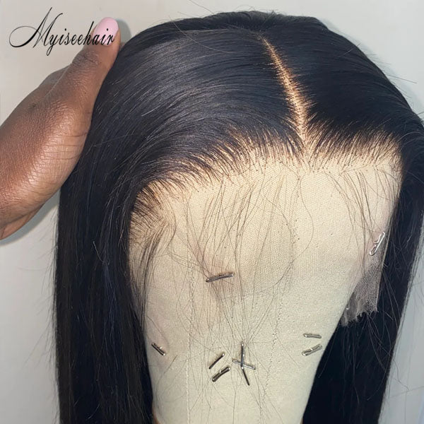 MYISEEHAIR STRIAHGT UNDETECTABLE HD LACE HUMAN HAIR 13X6 LACE WIG ISEE27 